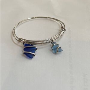 Sea Glass Bangle Bracelet